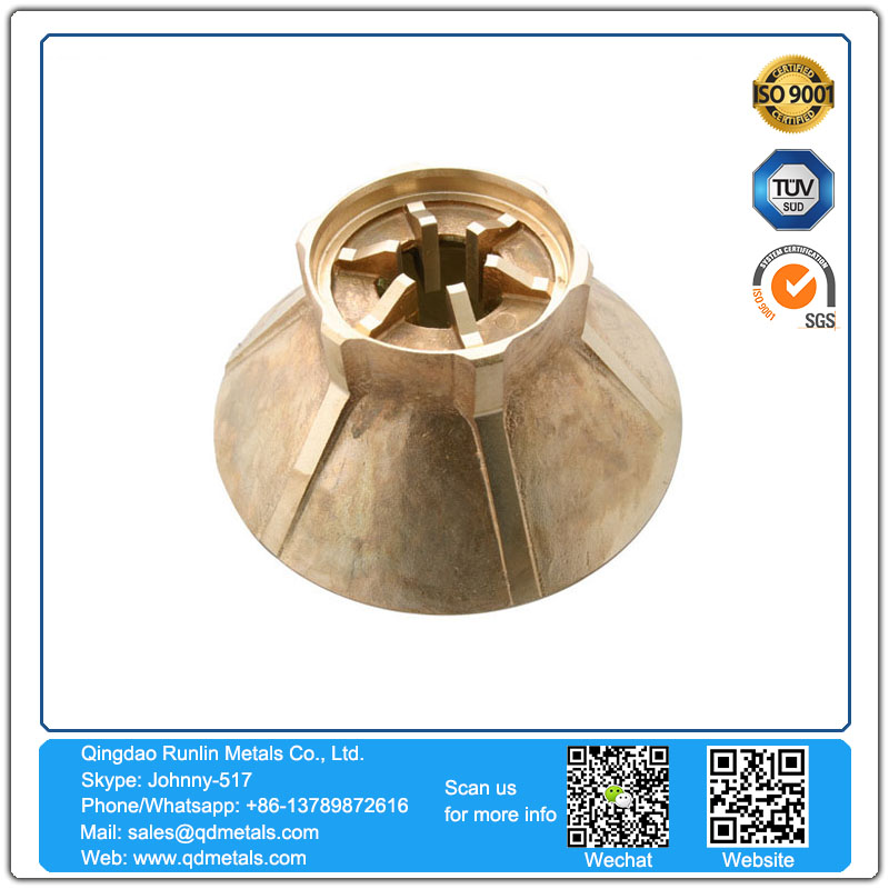 Customized Copper Casting Silica Sol Lost Wax Investment Casting Equipment Components
